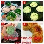 Hamburguesa de pollo con avena para hoy!