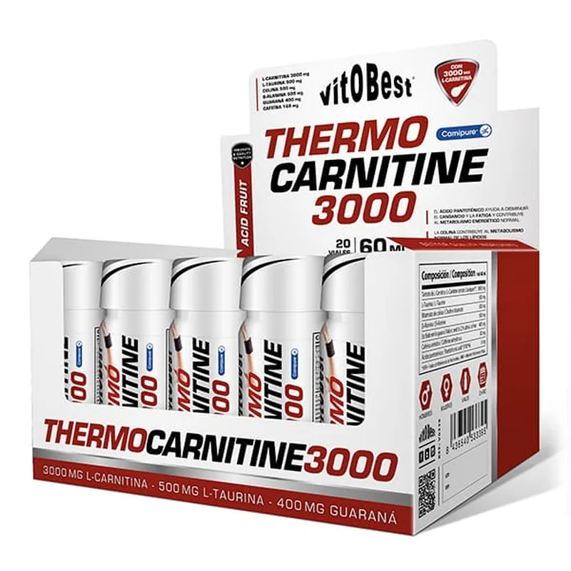 VitoBest Thermo Carnitina 3000 20 Viales 60l