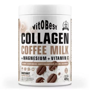 Inspirado en el concepto del bullet coffee, este producto fusiona colágeno hidrolizado, proteína de suero, MCT (triglicéridos de cadena media), café robusta, vitamina C y una forma avanzada de magnesio en una propuesta nutricional completa, equilibrada y de alto rendimiento. ¿Cómo actúan sus ingredientes? Colágeno hidrolizado1,2,3: Péptidos bioactivos de alta biodisponibilidad que favorecen la síntesis natural de colágeno, esencial para la firmeza y elasticidad de tejidos conectivos. Mejora la calidad de piel, uñas y cabello. Reduce molestias articulares y mejora la movilidad. Favorece la recuperación tras el ejercicio. Proteína de suero (WPC)4: Fuente proteica de alto valor biológico que apoya el mantenimiento muscular y estructural. Estimula la síntesis proteica y la preservación de masa magra. Apoya el metabolismo y la estabilidad energética en ayunos flexibles. Triglicéridos de cadena media (MCT)6,7: Energía rápida, saciante y compatible con la cetosis. Los MCT son un tipo especial de grasa que el cuerpo convierte en energía de forma casi inmediata, sin necesidad de una digestión lenta ni de insulina. A diferencia de otras grasas, no se almacenan, sino que se transforman en combustible rápido para el cuerpo y el cerebro. Esto los hace ideales para quienes siguen una dieta cetogénica o baja en carbohidratos, ya que favorecen la producción de cetonas, el “plan B” energético del cuerpo cuando no hay glucosa. Aportan también una sensación de saciedad natural, ayudando a controlar el apetito, gracias a su acción sobre hormonas que regulan el hambre. Los MCT de este producto combinan dos tipos clave: C8 (caprílico), que ofrece energía mental rápida, y C10 (cáprico), con un efecto más prolongado. Café robusta8,9: Estímulo natural, energía sostenida y acción antioxidante. El café robusta aporta una dosis natural de cafeína que ayuda a mejorar el estado de alerta, la concentración y la motivación desde la primera toma. Su formato soluble y de granulado fino permite una preparación rápida, homogénea y práctica, sin necesidad de cafetera. Gracias a su mayor contenido en cafeína, proporciona un efecto más duradero que otros tipos de café, ideal para personas activas o con jornadas exigentes. También es rico en compuestos antioxidantes como los ácidos clorogénicos, que ayudan a proteger las células frente al estrés oxidativo y favorecen el metabolismo energético. Su combinación con ingredientes como los MCT y el colágeno permite un impulso energético estable y funcional, sin los altibajos típicos del azúcar o de estimulantes artificiales. Magnesio bisglicinato quelato de Albion™10,11: Quelación real, absorción superior. Uno de los pilares diferenciadores de esta fórmula es el uso de magnesio bisglicinato Albion™, una forma quelada auténtica, desarrollada bajo el sistema patentado TRAACS® (The Real Amino Acid Chelate System). A diferencia de las formas inorgánicas convencionales (como el óxido o el carbonato de magnesio), esta versión está químicamente unida a dos moléculas de glicina, formando un complejo estable y altamente biodisponible. Esta estructura aporta beneficios clínicamente comprobados: Absorción altamente eficiente. Evita la competencia con otros minerales, ya que el organismo reconoce el quelato como si fuera un nutriente y no un mineral libre, evitando interferencias con el calcio, el hierro o el zinc durante la absorción. Sin efectos laxantes ni molestias digestivas, a diferencia de otras formas de magnesio, lo que lo hace ideal para un uso diario prolongado. Apoyo neuromuscular clínicamente relevante: contribuye a la reducción de la fatiga, mejora la contracción muscular y acelera la recuperación tras el esfuerzo físico. Respaldo científico sólido, con más de 160 estudios y publicaciones clínicas que avalan su eficacia y seguridad. Vitamina C (ácido L-Ascórbico)12,13: Antioxidante esencial y cofactor enzimático clave. Estimula la síntesis de colágeno. Refuerza el sistema inmune y combate el estrés oxidativo post-ejercicio. Optimiza la regeneración tisular y el bienestar general. Ideal para quienes buscan: Una alternativa funcional y sabrosa para comenzar el día. Un apoyo integral a la salud de piel, articulaciones, uñas y cabello. Un impulso energético y cognitivo sin recurrir a azúcares ni excitantes artificiales. Una bebida rica y completa con la funcionalidad de un bullet coffee, pero con proteínas y micronutrientes reales. Collagen Coffee Milk+Magnesium+Vitamin C: rendimiento físico, claridad mental y cuidado estructural desde la primera toma del día. Alérgenos: Leche. Sin gluten. Ingredientes: colágeno hidrolizado, concentrado de proteína de suero (WPC) (leche), café robusta (Coffea canephora), triglicéridos de cadena media (MCT) (BASF), bisglicinato de magnesio quelato (Albion™), ácido L-Ascórbico (vitamina C) y edulcorantes: E-955, E-950, aromas y sabores naturales. Contiene cafeína. No recomendado para niños ni mujeres embarazadas (104 mg / 25 g). Composición por 25 g Colágeno hidrolizado 10 g Concentrado de proteína de suero (WPC) 7 g Café robusta (Coffea canephora) 4,5 g Triglicéridos de cadena media (MCT) (BASF) 3 g Bisglicinato de magnesio quelato (Albion™) (TRAACS®) 302 mg Magnesio (Mg) *(16,82 %) 63 mg Vitamina C *(100 %) 80 mg *% Valor de Referencia de Nutrientes (VRN) Información Nutricional por 100 g Valor energético 1493 kJ 357 kcal Grasas 8,9 g de las cuales saturadas 8,9 g Carbohidratos 18 g de los cuales azúcares 1,2 g Proteínas 51,3 g Sal 0,11 g ADVERTENCIA: Los productos aquí mostrados son suplementos nutricionales según lo establece la Directiva Europea 2002/46/CE sobre complementos alimenticios. Los suplementos alimenticios no tratan de sustituir una dieta equilibrada y variada, únicamente se presentan con el fin de complementar la ingesta de nutrientes de una dieta normal. La información descrita sobre los ingredientes puede no estar relacionada con el efecto final o los beneficios que este pueda realizar. Tampoco tratan, previenen, diagnostican o curan ninguna enfermedad, hechos atribuibles a los medicamentos, según define la Directiva Europea 2004/27/CE, de 31 de marzo, del Consejo y del Parlamento Europeo sobre medicamentos. Los productos no deben utilizarse como sustituto de una dieta o medicación y deben estar fuera del alcance de los niños. La información y los consejos obtenidos en esta Página Web son sólo con propósitos informativos. Corresponde al Usuario consultar a un médico especializado o a un nutricionista antes de empezar cualquier programa de dieta, entrenamiento o suplementación. El titular de la Página Web no asume ninguna responsabilidad por los posibles daños y perjuicios resultantes que tengan conexión con el empleo de la información contenida en la Página Web, ni por el uso indebido de los productos ofertados a través de la misma. Inspirado en el concepto del bullet coffee, este producto fusiona colágeno hidrolizado, proteína de suero, MCT (triglicéridos de cadena media), café robusta, vitamina C y una forma avanzada de magnesio en una propuesta nutricional completa, equilibrada y de alto rendimiento. ¿Cómo actúan sus ingredientes? Colágeno hidrolizado1,2,3: Péptidos bioactivos de alta biodisponibilidad que favorecen la síntesis natural de colágeno, esencial para la firmeza y elasticidad de tejidos conectivos. Mejora la calidad de piel, uñas y cabello. Reduce molestias articulares y mejora la movilidad. Favorece la recuperación tras el ejercicio. Proteína de suero (WPC)4: Fuente proteica de alto valor biológico que apoya el mantenimiento muscular y estructural. Estimula la síntesis proteica y la preservación de masa magra. Apoya el metabolismo y la estabilidad energética en ayunos flexibles. Triglicéridos de cadena media (MCT)6,7: Energía rápida, saciante y compatible con la cetosis. Los MCT son un tipo especial de grasa que el cuerpo convierte en energía de forma casi inmediata, sin necesidad de una digestión lenta ni de insulina. A diferencia de otras grasas, no se almacenan, sino que se transforman en combustible rápido para el cuerpo y el cerebro. Esto los hace ideales para quienes siguen una dieta cetogénica o baja en carbohidratos, ya que favorecen la producción de cetonas, el “plan B” energético del cuerpo cuando no hay glucosa. Aportan también una sensación de saciedad natural, ayudando a controlar el apetito, gracias a su acción sobre hormonas que regulan el hambre. Los MCT de este producto combinan dos tipos clave: C8 (caprílico), que ofrece energía mental rápida, y C10 (cáprico), con un efecto más prolongado. Café robusta8,9: Estímulo natural, energía sostenida y acción antioxidante. El café robusta aporta una dosis natural de cafeína que ayuda a mejorar el estado de alerta, la concentración y la motivación desde la primera toma. Su formato soluble y de granulado fino permite una preparación rápida, homogénea y práctica, sin necesidad de cafetera. Gracias a su mayor contenido en cafeína, proporciona un efecto más duradero que otros tipos de café, ideal para personas activas o con jornadas exigentes. También es rico en compuestos antioxidantes como los ácidos clorogénicos, que ayudan a proteger las células frente al estrés oxidativo y favorecen el metabolismo energético. Su combinación con ingredientes como los MCT y el colágeno permite un impulso energético estable y funcional, sin los altibajos típicos del azúcar o de estimulantes artificiales. Magnesio bisglicinato quelato de Albion™10,11: Quelación real, absorción superior. Uno de los pilares diferenciadores de esta fórmula es el uso de magnesio bisglicinato Albion™, una forma quelada auténtica, desarrollada bajo el sistema patentado TRAACS® (The Real Amino Acid Chelate System). A diferencia de las formas inorgánicas convencionales (como el óxido o el carbonato de magnesio), esta versión está químicamente unida a dos moléculas de glicina, formando un complejo estable y altamente biodisponible. Esta estructura aporta beneficios clínicamente comprobados: Absorción altamente eficiente. Evita la competencia con otros minerales, ya que el organismo reconoce el quelato como si fuera un nutriente y no un mineral libre, evitando interferencias con el calcio, el hierro o el zinc durante la absorción. Sin efectos laxantes ni molestias digestivas, a diferencia de otras formas de magnesio, lo que lo hace ideal para un uso diario prolongado. Apoyo neuromuscular clínicamente relevante: contribuye a la reducción de la fatiga, mejora la contracción muscular y acelera la recuperación tras el esfuerzo físico. Respaldo científico sólido, con más de 160 estudios y publicaciones clínicas que avalan su eficacia y seguridad. Vitamina C (ácido L-Ascórbico)12,13: Antioxidante esencial y cofactor enzimático clave. Estimula la síntesis de colágeno. Refuerza el sistema inmune y combate el estrés oxidativo post-ejercicio. Optimiza la regeneración tisular y el bienestar general. Ideal para quienes buscan: Una alternativa funcional y sabrosa para comenzar el día. Un apoyo integral a la salud de piel, articulaciones, uñas y cabello. Un impulso energético y cognitivo sin recurrir a azúcares ni excitantes artificiales. Una bebida rica y completa con la funcionalidad de un bullet coffee, pero con proteínas y micronutrientes reales. Collagen Coffee Milk+Magnesium+Vitamin C: rendimiento físico, claridad mental y cuidado estructural desde la primera toma del día. Alérgenos: Leche. Sin gluten. Ingredientes: colágeno hidrolizado, concentrado de proteína de suero (WPC) (leche), café robusta (Coffea canephora), triglicéridos de cadena media (MCT) (BASF), bisglicinato de magnesio quelato (Albion™), ácido L-Ascórbico (vitamina C) y edulcorantes: E-955, E-950, aromas y sabores naturales. Contiene cafeína. No recomendado para niños ni mujeres embarazadas (104 mg / 25 g). Composición por 25 g Colágeno hidrolizado 10 g Concentrado de proteína de suero (WPC) 7 g Café robusta (Coffea canephora) 4,5 g Triglicéridos de cadena media (MCT) (BASF) 3 g Bisglicinato de magnesio quelato (Albion™) (TRAACS®) 302 mg Magnesio (Mg) *(16,82 %) 63 mg Vitamina C *(100 %) 80 mg *% Valor de Referencia de Nutrientes (VRN) Información Nutricional por 100 g Valor energético 1493 kJ 357 kcal Grasas 8,9 g de las cuales saturadas 8,9 g Carbohidratos 18 g de los cuales azúcares 1,2 g Proteínas 51,3 g Sal 0,11 g ADVERTENCIA: Los productos aquí mostrados son suplementos nutricionales según lo establece la Directiva Europea 2002/46/CE sobre complementos alimenticios. Los suplementos alimenticios no tratan de sustituir una dieta equilibrada y variada, únicamente se presentan con el fin de complementar la ingesta de nutrientes de una dieta normal. La información descrita sobre los ingredientes puede no estar relacionada con el efecto final o los beneficios que este pueda realizar. Tampoco tratan, previenen, diagnostican o curan ninguna enfermedad, hechos atribuibles a los medicamentos, según define la Directiva Europea 2004/27/CE, de 31 de marzo, del Consejo y del Parlamento Europeo sobre medicamentos. Los productos no deben utilizarse como sustituto de una dieta o medicación y deben estar fuera del alcance de los niños. La información y los consejos obtenidos en esta Página Web son sólo con propósitos informativos. Corresponde al Usuario consultar a un médico especializado o a un nutricionista antes de empezar cualquier programa de dieta, entrenamiento o suplementación. El titular de la Página Web no asume ninguna responsabilidad por los posibles daños y perjuicios resultantes que tengan conexión con el empleo de la información contenida en la Página Web, ni por el uso indebido de los productos ofertados a través de la misma. collagen-coffee-milkmagnesiumvitamin-c-Vitobest Globalnutrición
