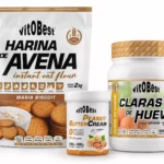 Vitobest Pack Desayuno Fitness + Avena 2 kg + Crema de Cacahuete 300gr + Claras de Huevo 500gr
